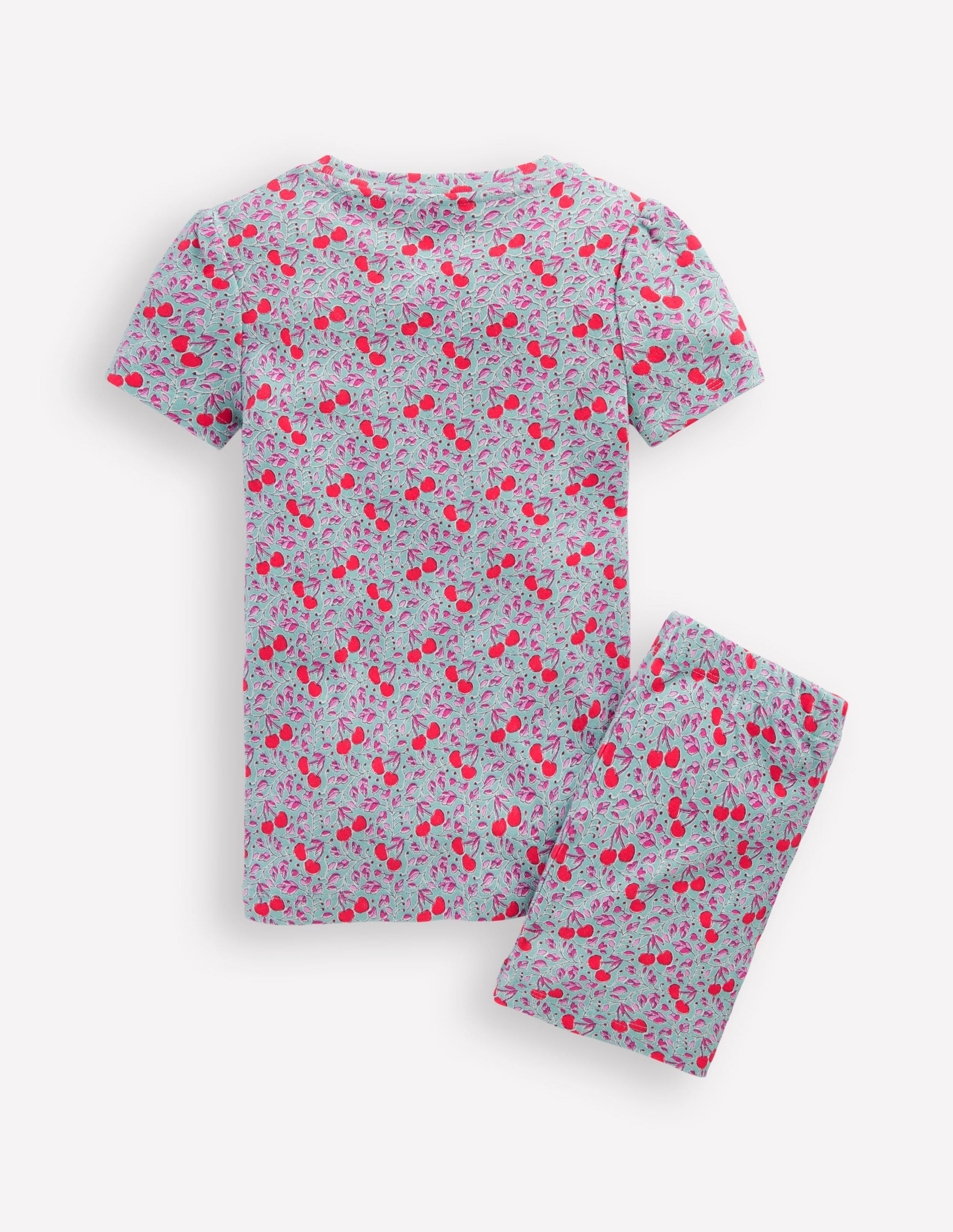 Snug Fit Pointelle Pyjamas-Cherry Orchard-2