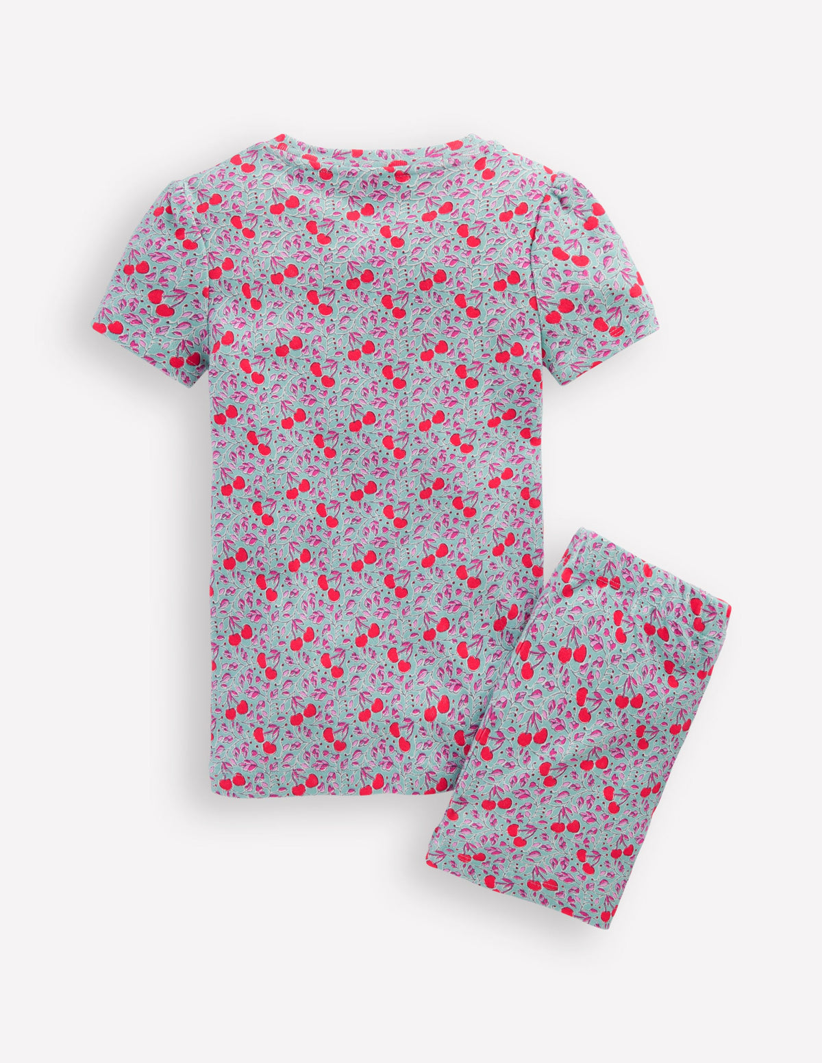Snug Fit Pointelle Pyjamas-Cherry Orchard - Image 2