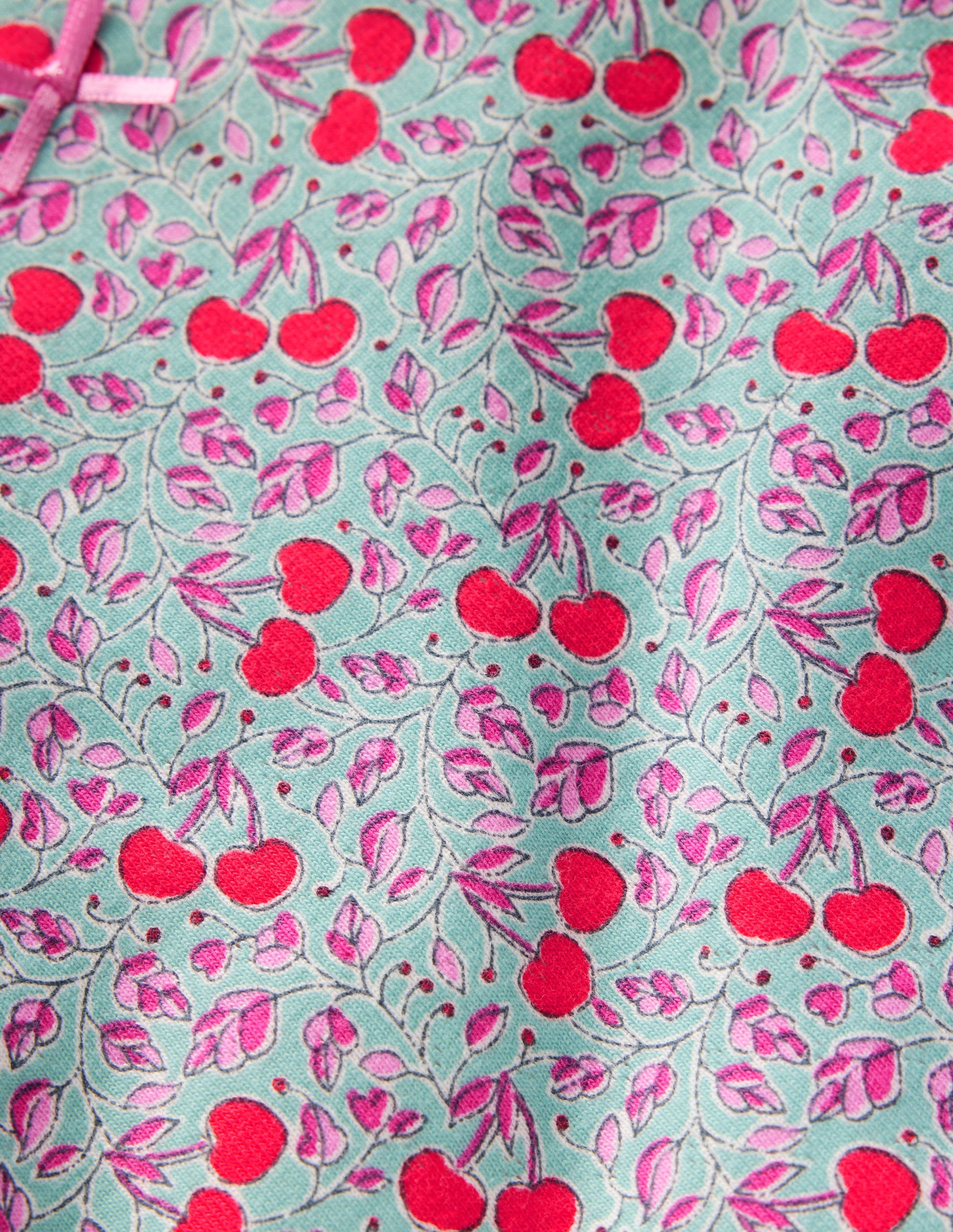 Snug Fit Pointelle Pyjamas-Cherry Orchard-3