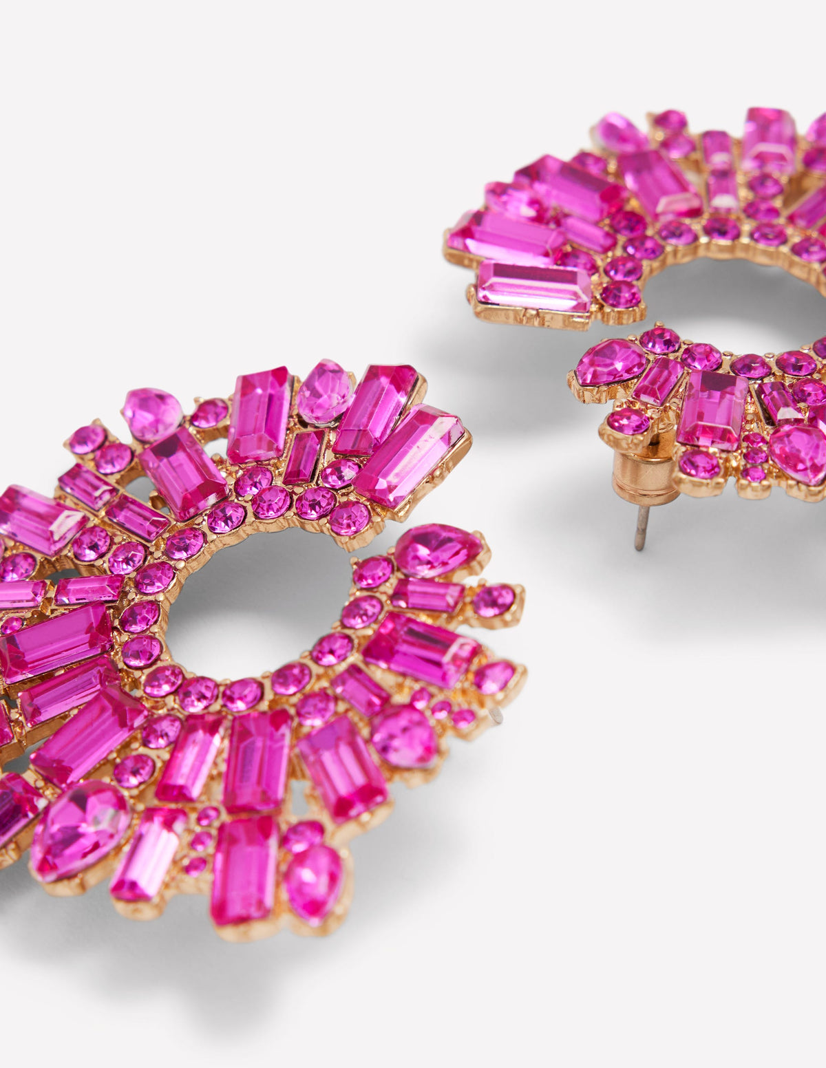 Jewel Garland Earrings-Pink-3