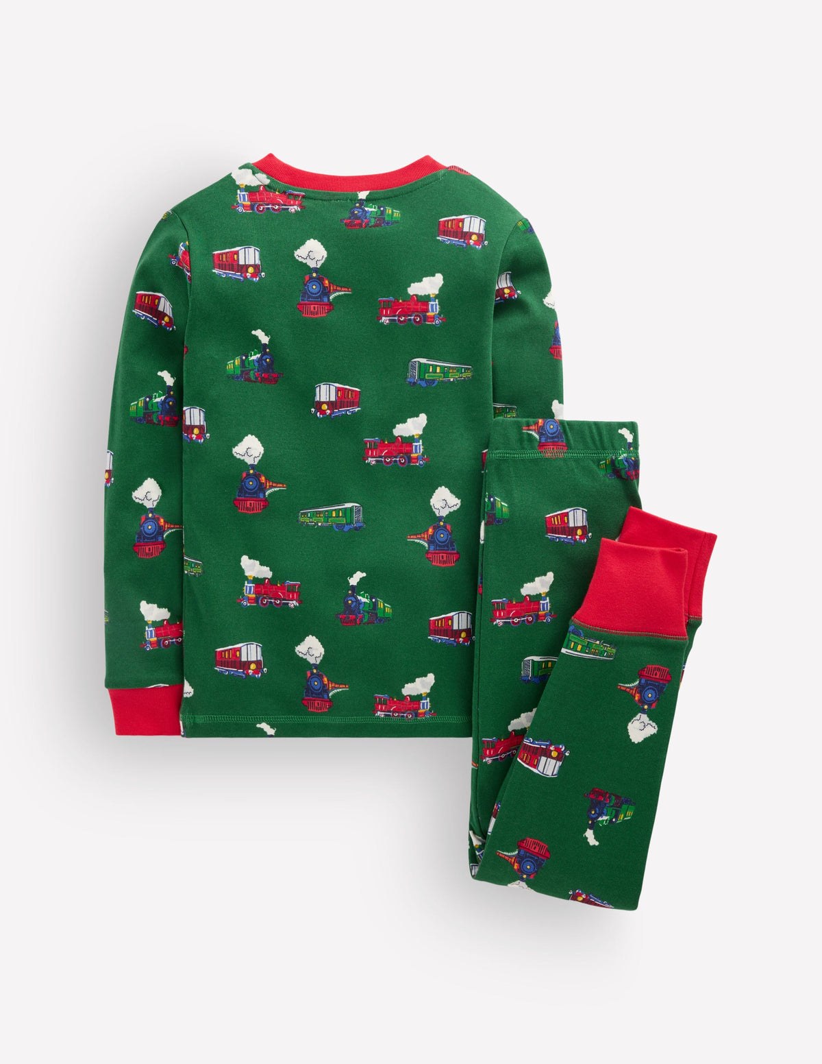 Snug Long John Pyjamas-Trains - Image 2