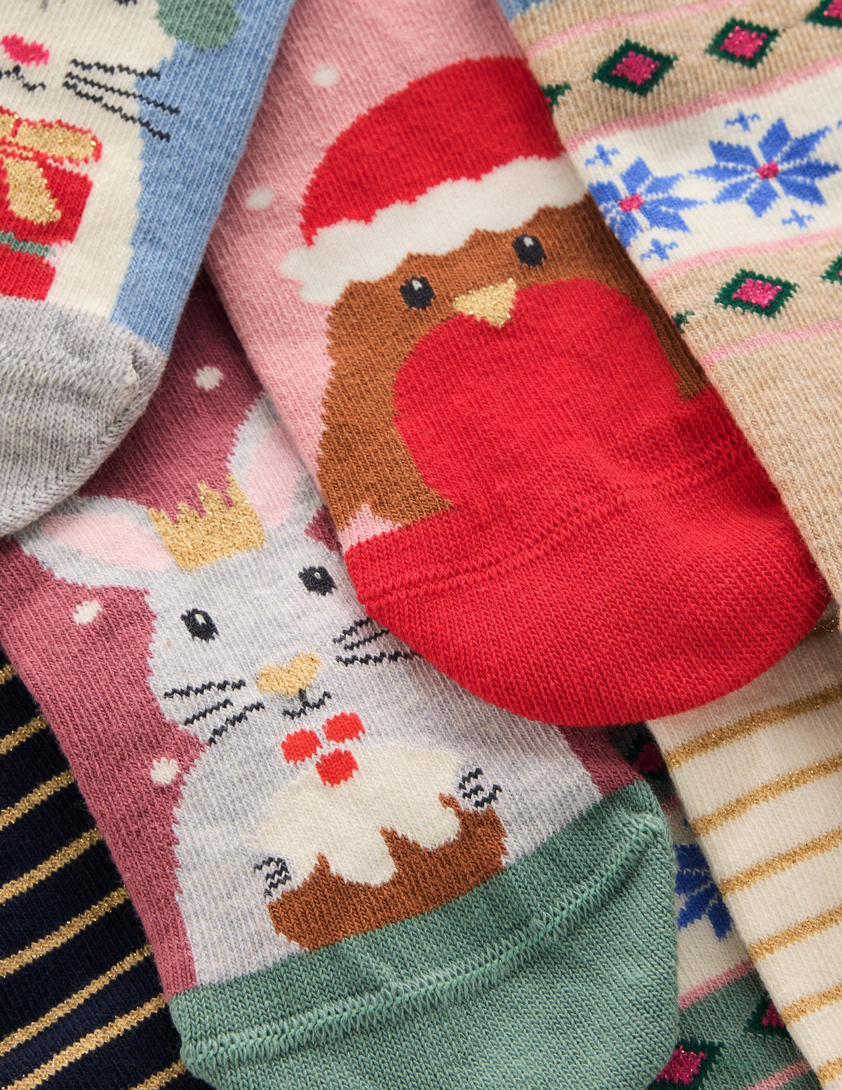 7-pack Socks-Festive animals - Image 2