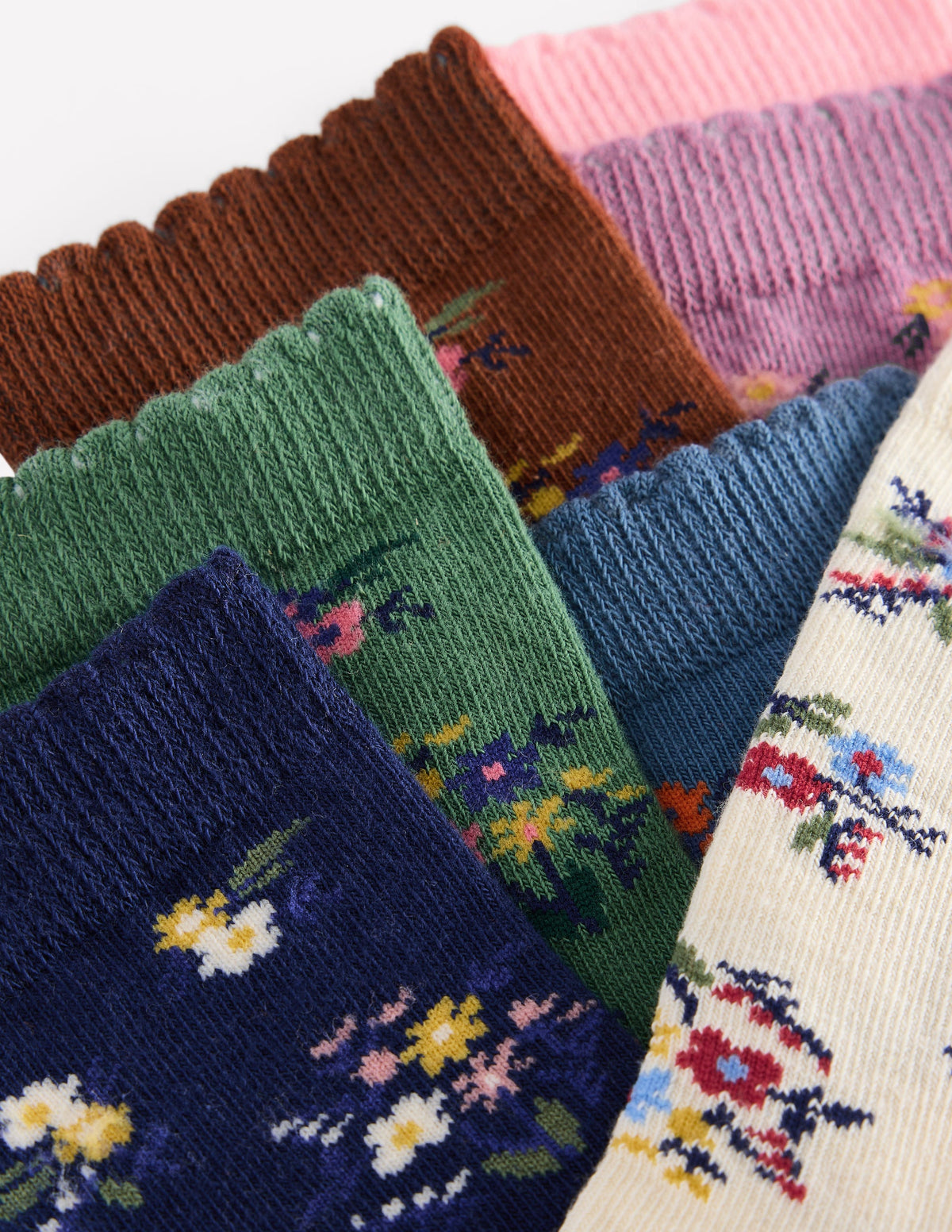 7-pack Socks-Vintage Flower Posy - Image 2