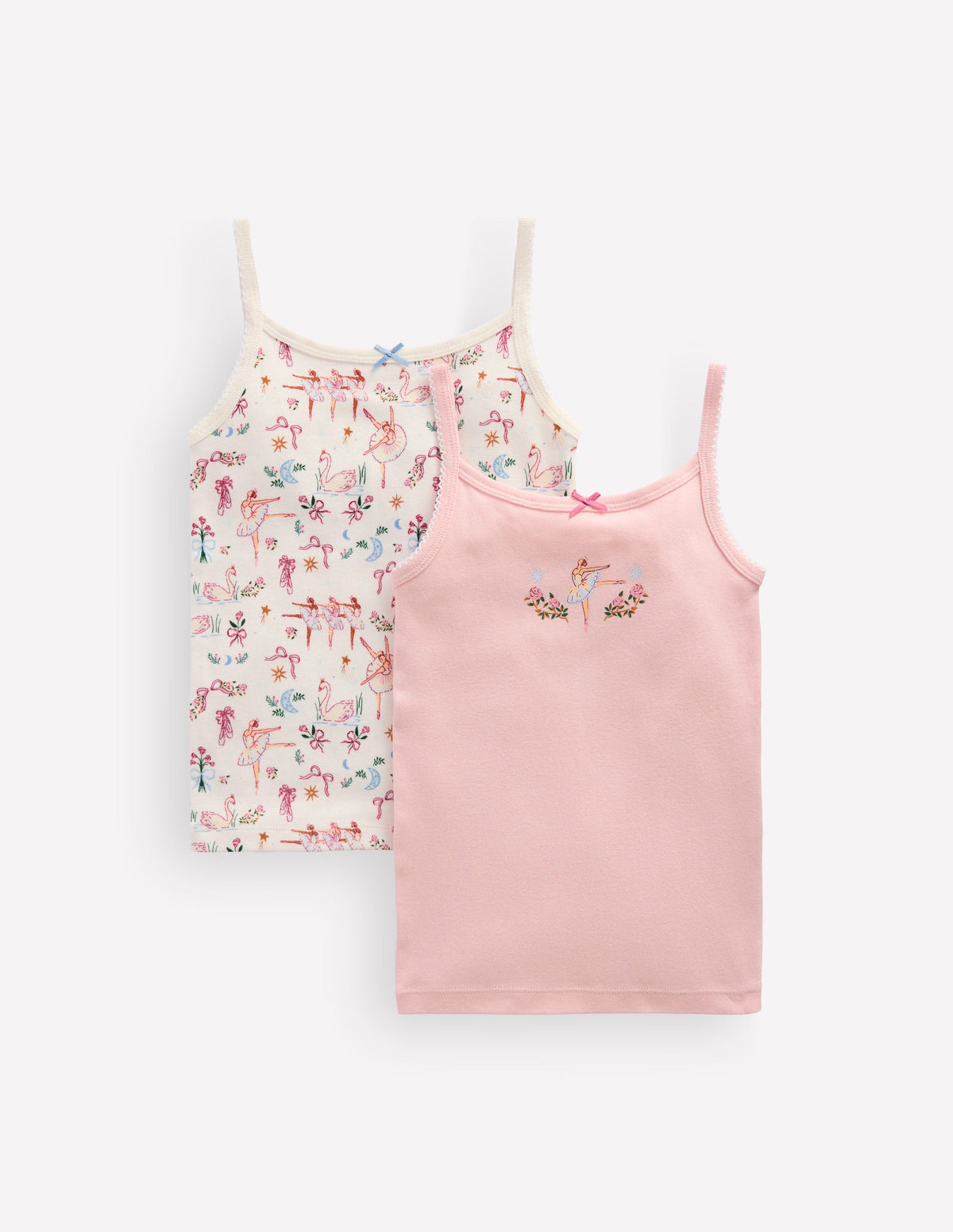 2-Pack Cotton Vests-Ballerinas - Image 1