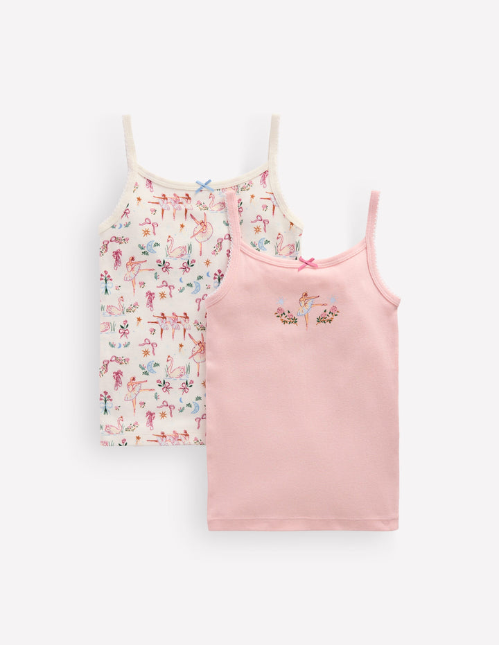 2-Pack Cotton Vests-Ballerinas