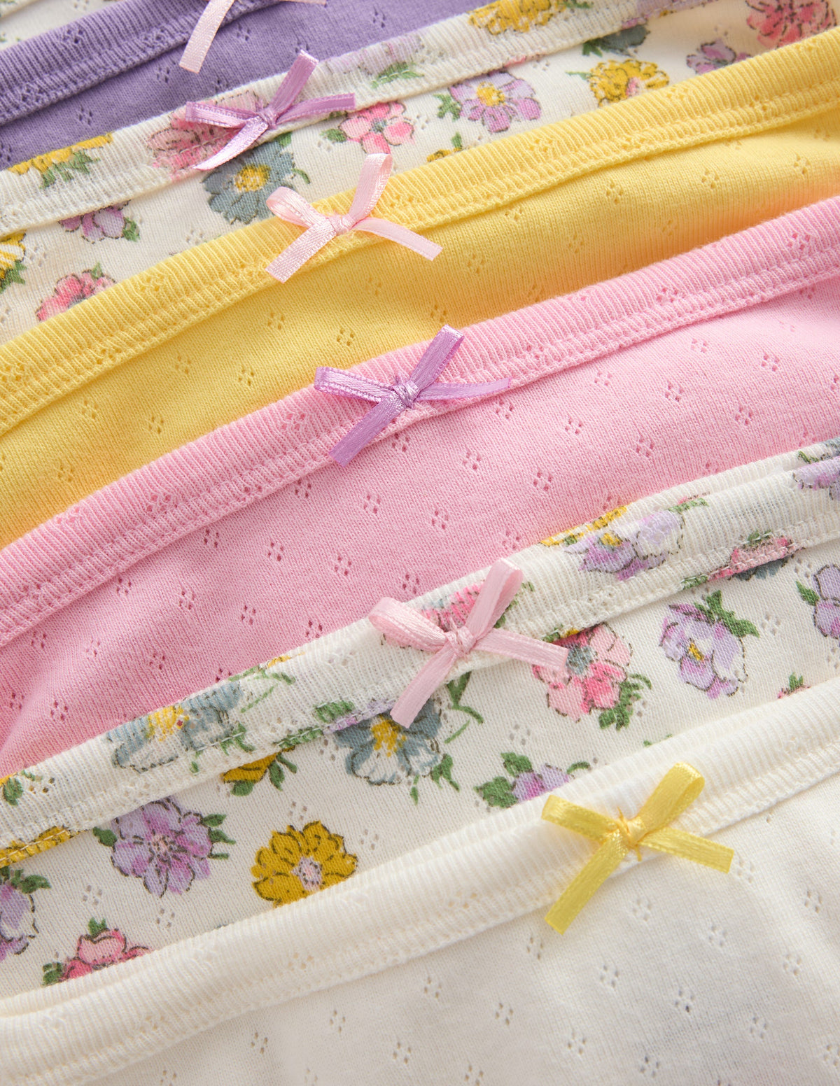 7-pack Pointelle Pants-Rosa floral - Image 3