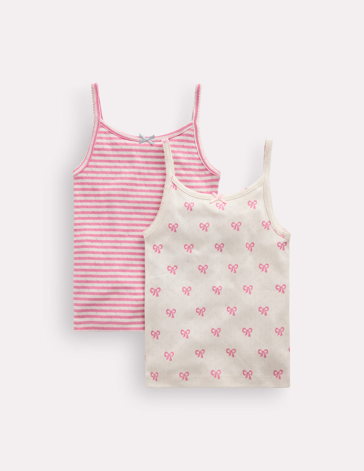 2-pack Pointelle Vests-Bows