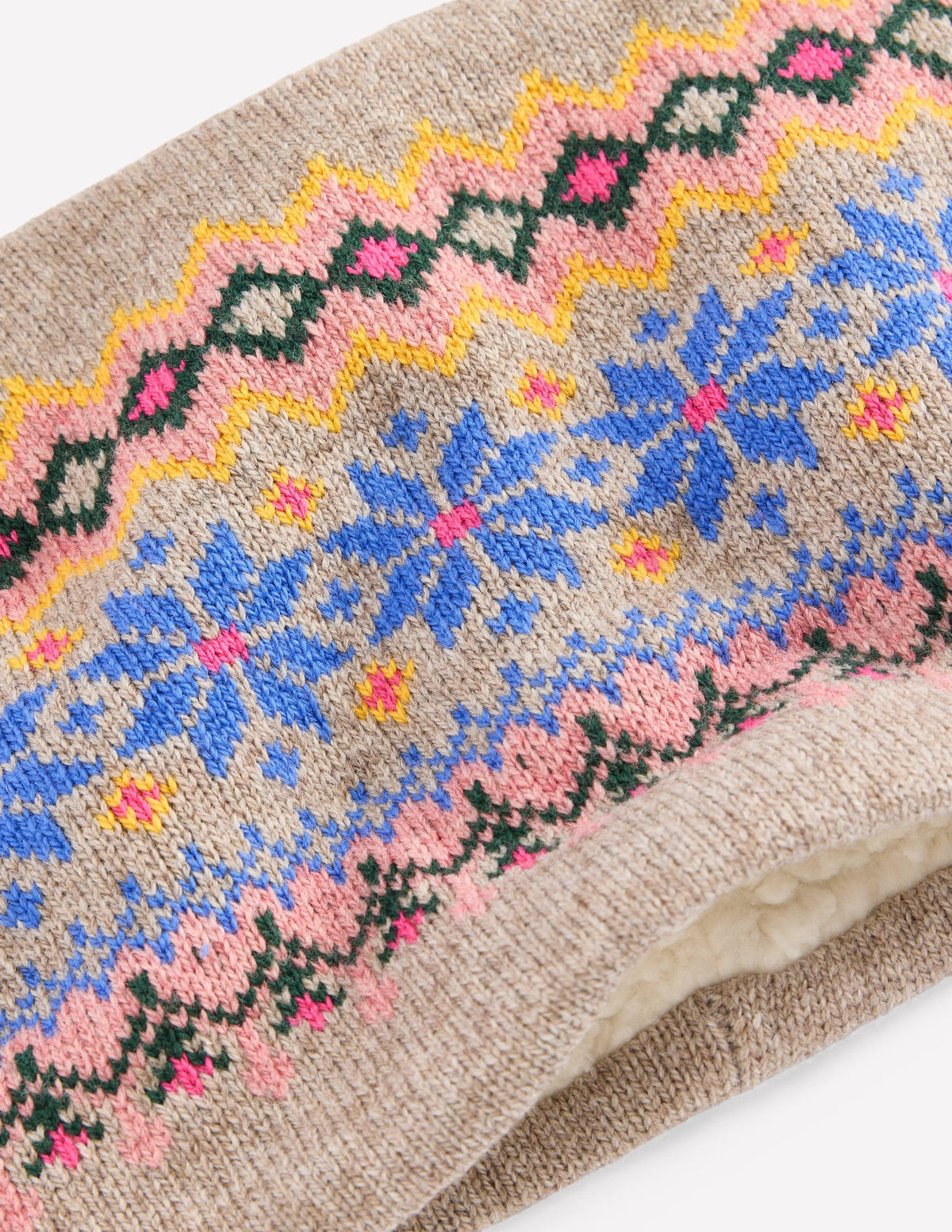 Fair Isle Snood-Mink Melange-2