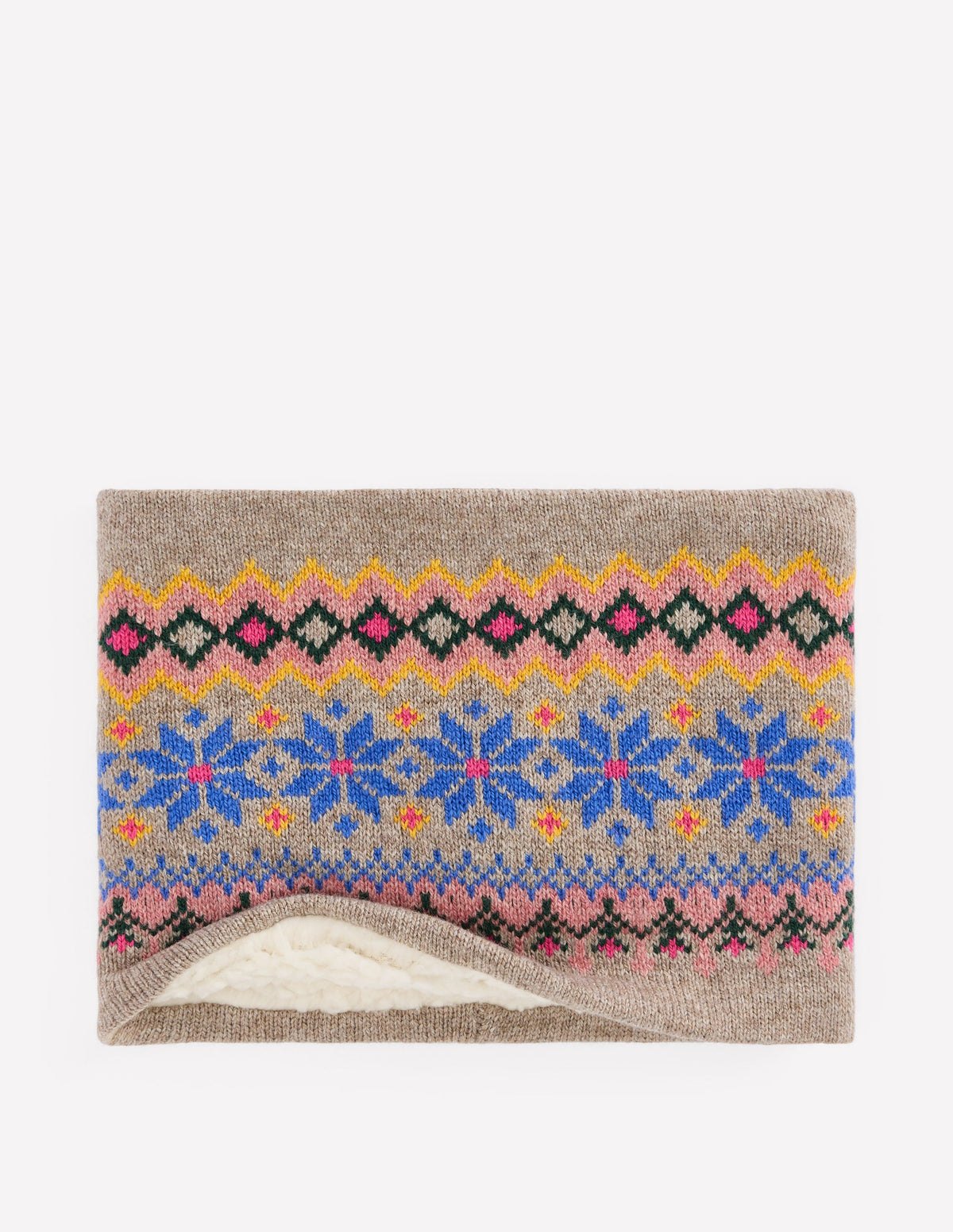 Fair Isle Snood-Mink Melange-3