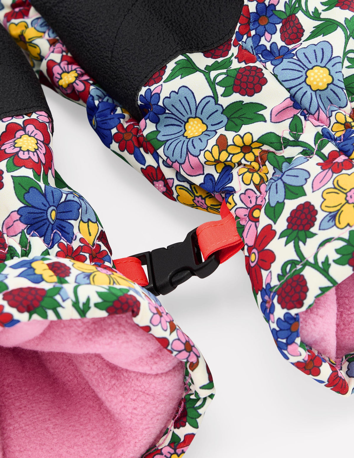 All Weather Mittens-Pink Ditsy Floral-2