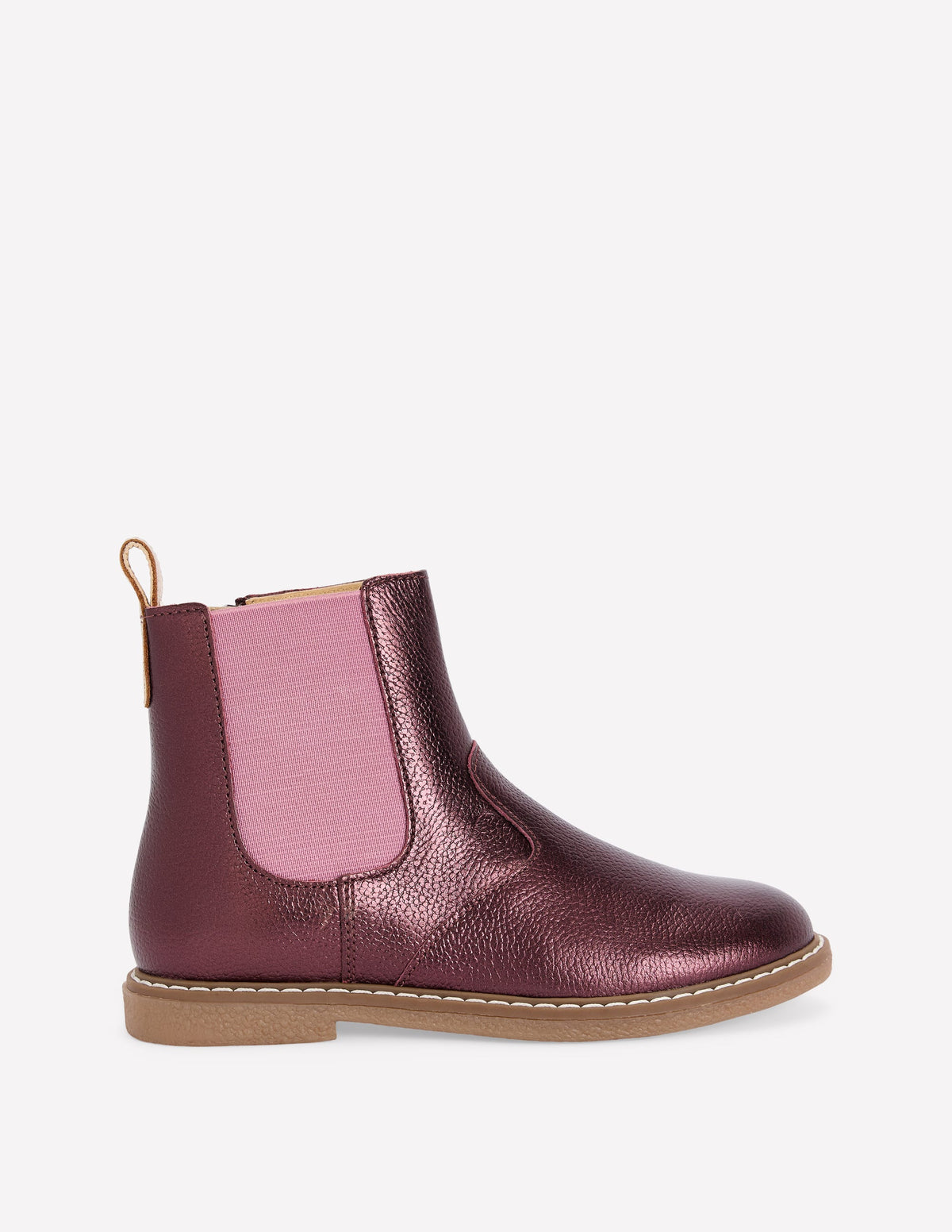 Leather Chelsea Boots-Metallic-1