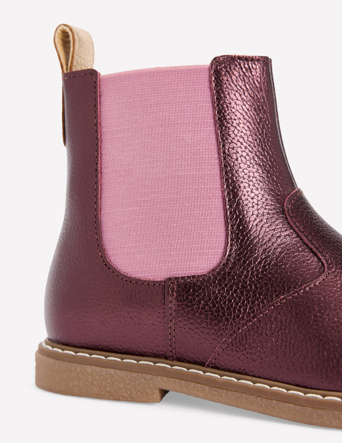 Leather Chelsea Boots-Metallic-3
