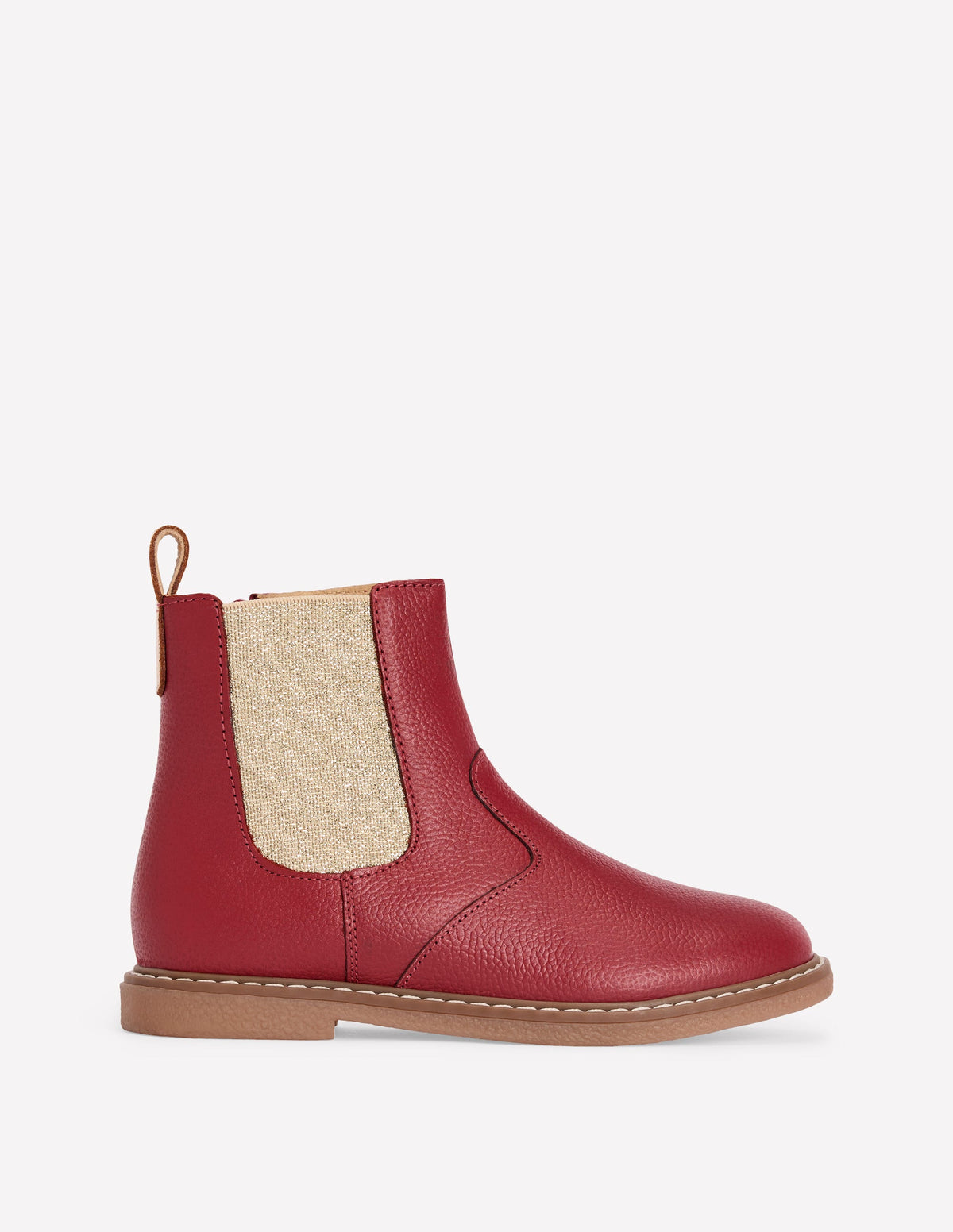 Leather Chelsea Boots-Crimson Red-1
