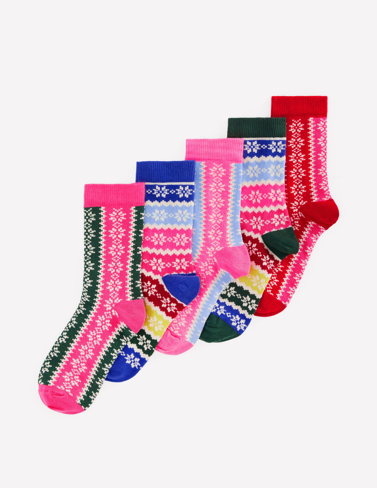 5-Pack Socks-Fair Isle-1