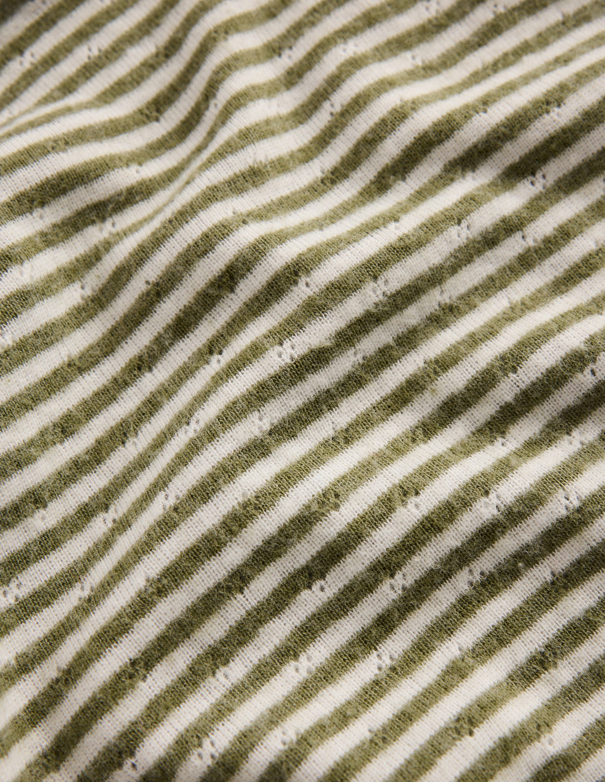 Long Sleeve Pointelle Top-Green Stripe-2