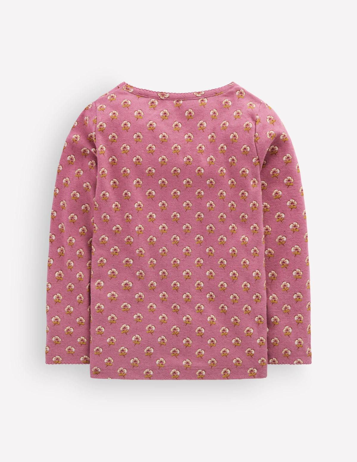 Long Sleeve Pointelle Top-Heather Rose Floral-3
