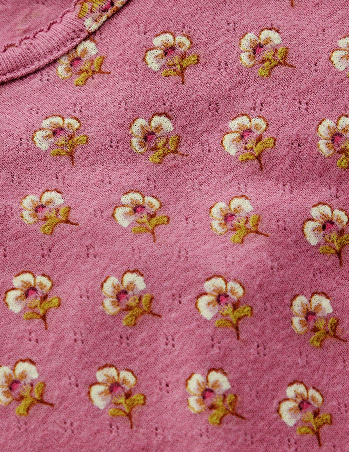 Long Sleeve Pointelle Top-Heather Rose Floral-2