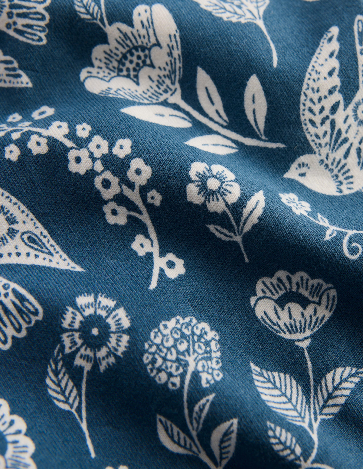 Fun Leggings-Sapphire Blue Floral Blue-3