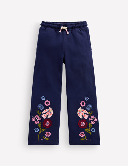 Bobbie Appliqué Joggers-Navy Birds