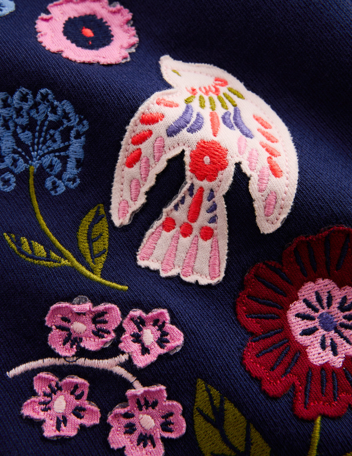 Bobbie Appliqué Joggers-Navy Birds-3