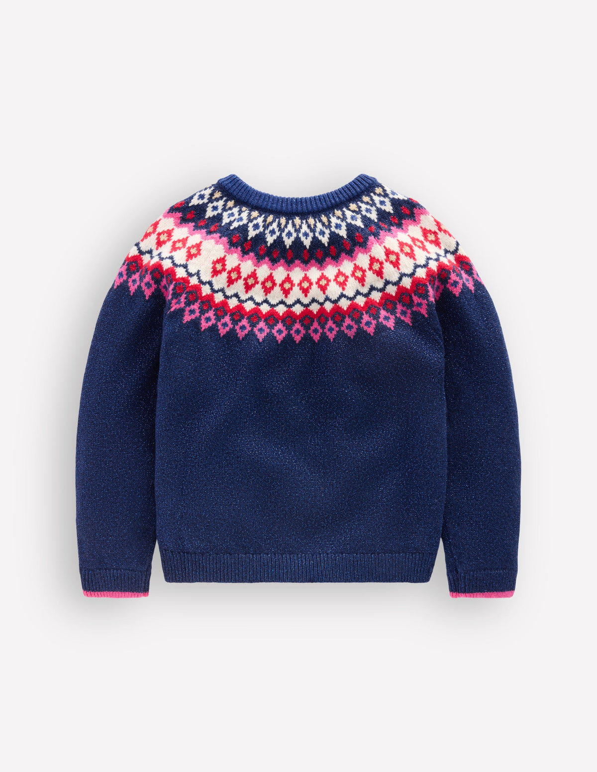 Edie Fair Isle Cardigan-Navy Sparkle-2