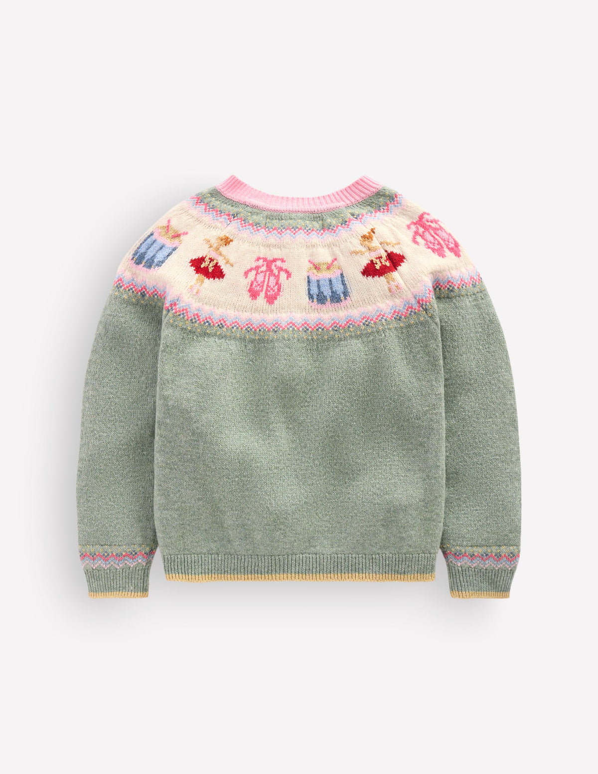 Edie Fair Isle Cardigan-Csarite Green Polar Post-3
