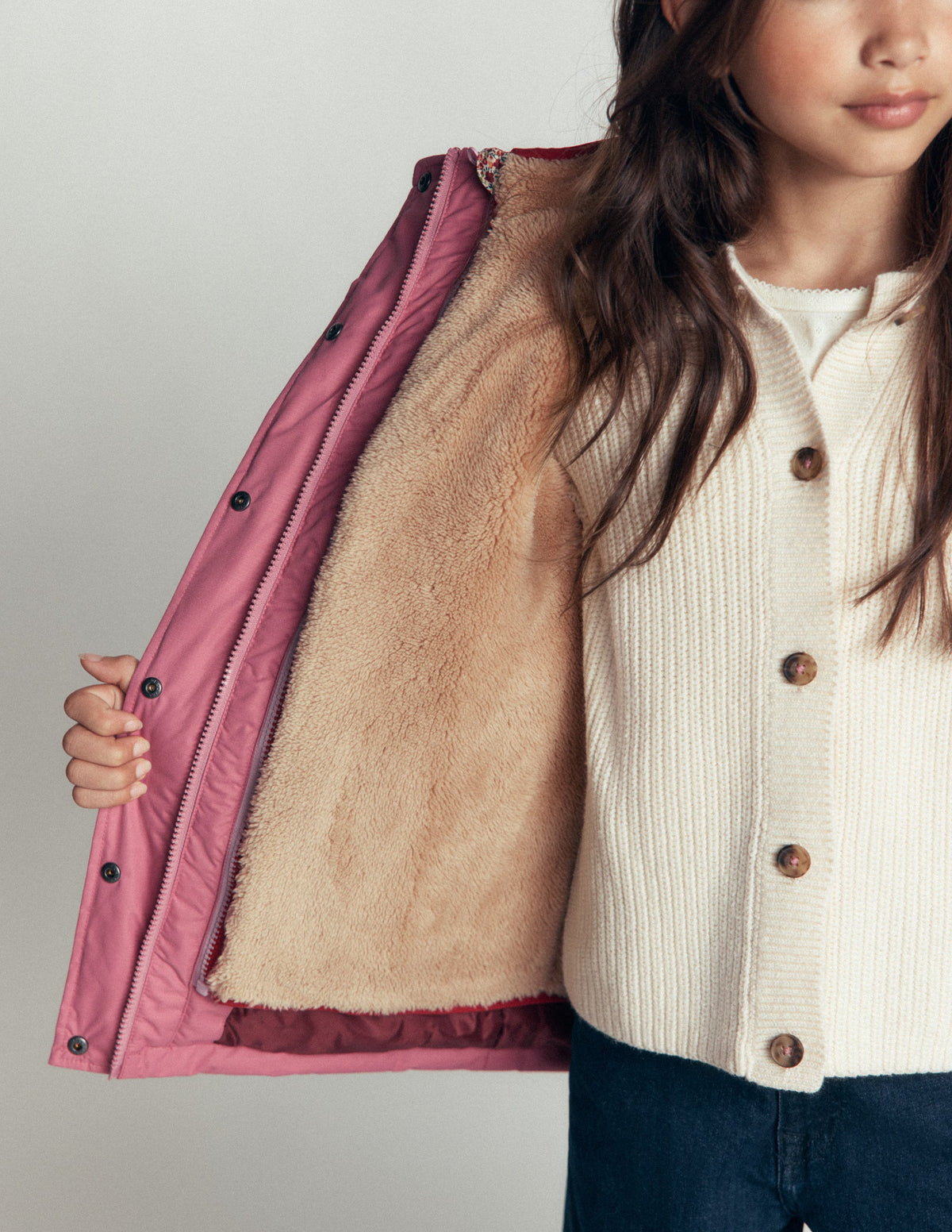 4-in-1 Waterproof Coat-Pink Heather-4