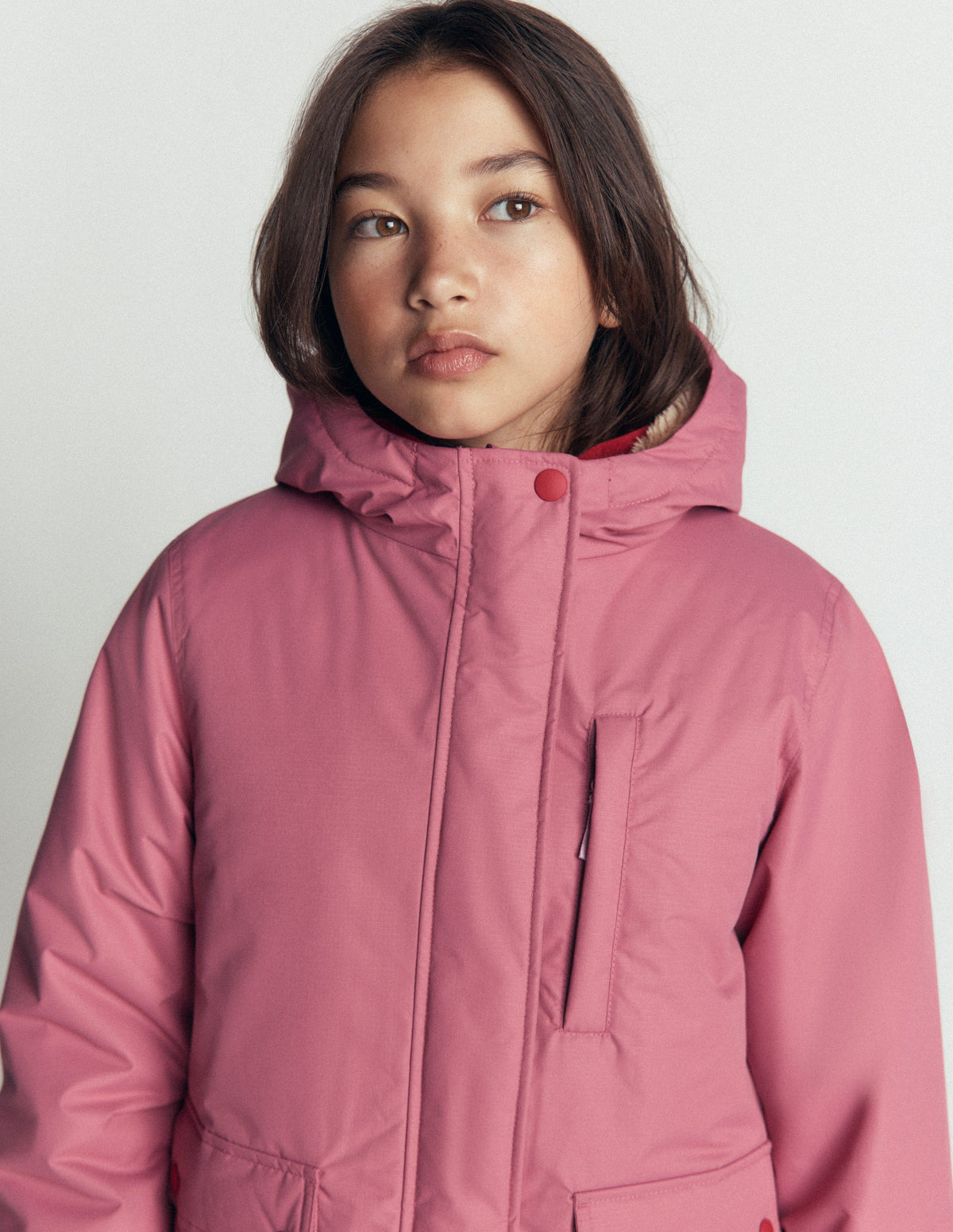 4-in-1 Waterproof Coat-Pink Heather - Image 6