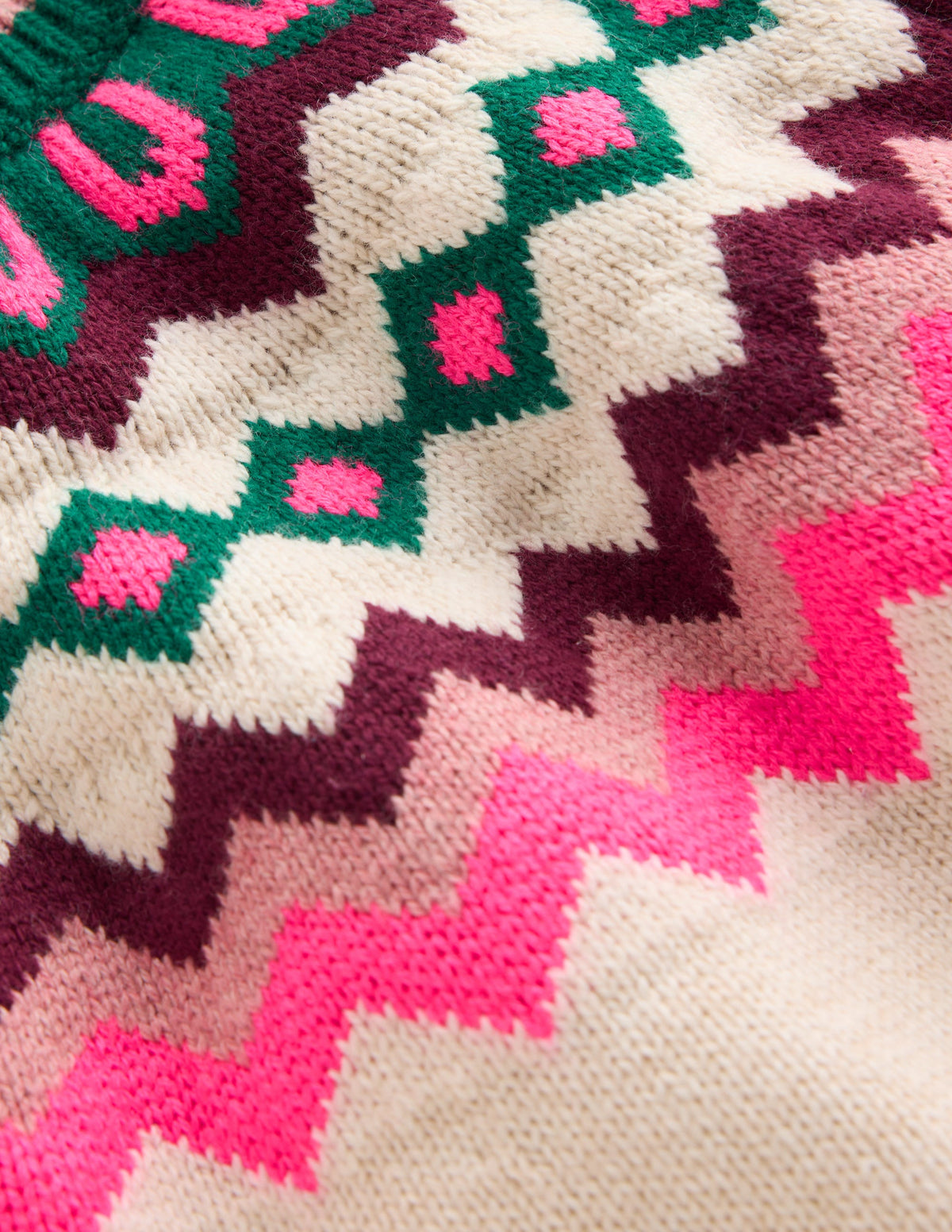 Eleanor Fair Isle Jumper-Oatmeal Marl - Image 4