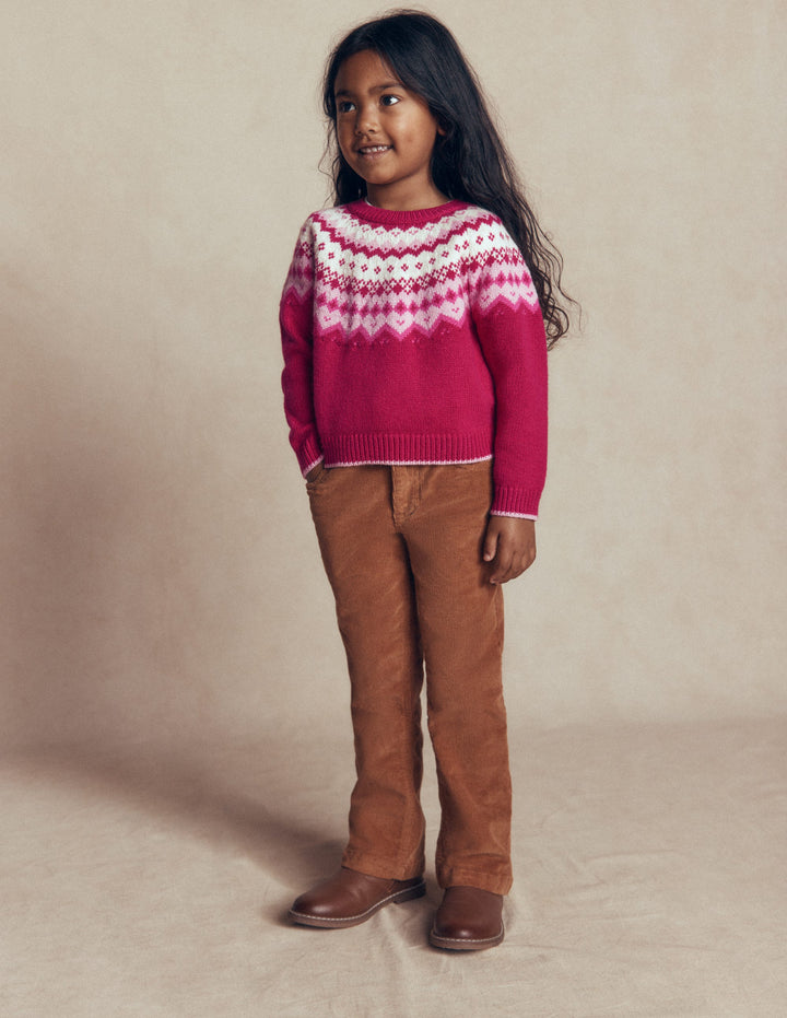 Eleanor Fair Isle Jumper-Sweet Cherry