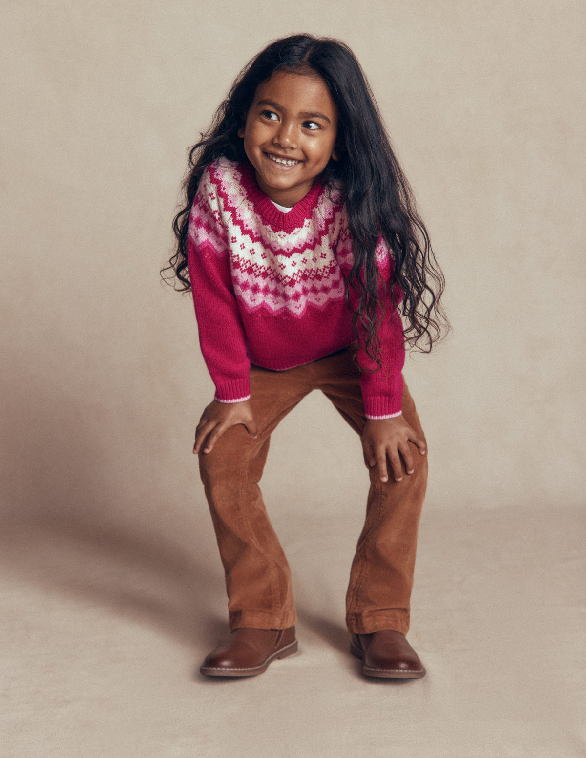 Eleanor Fair Isle Jumper-Sweet Cherry-2