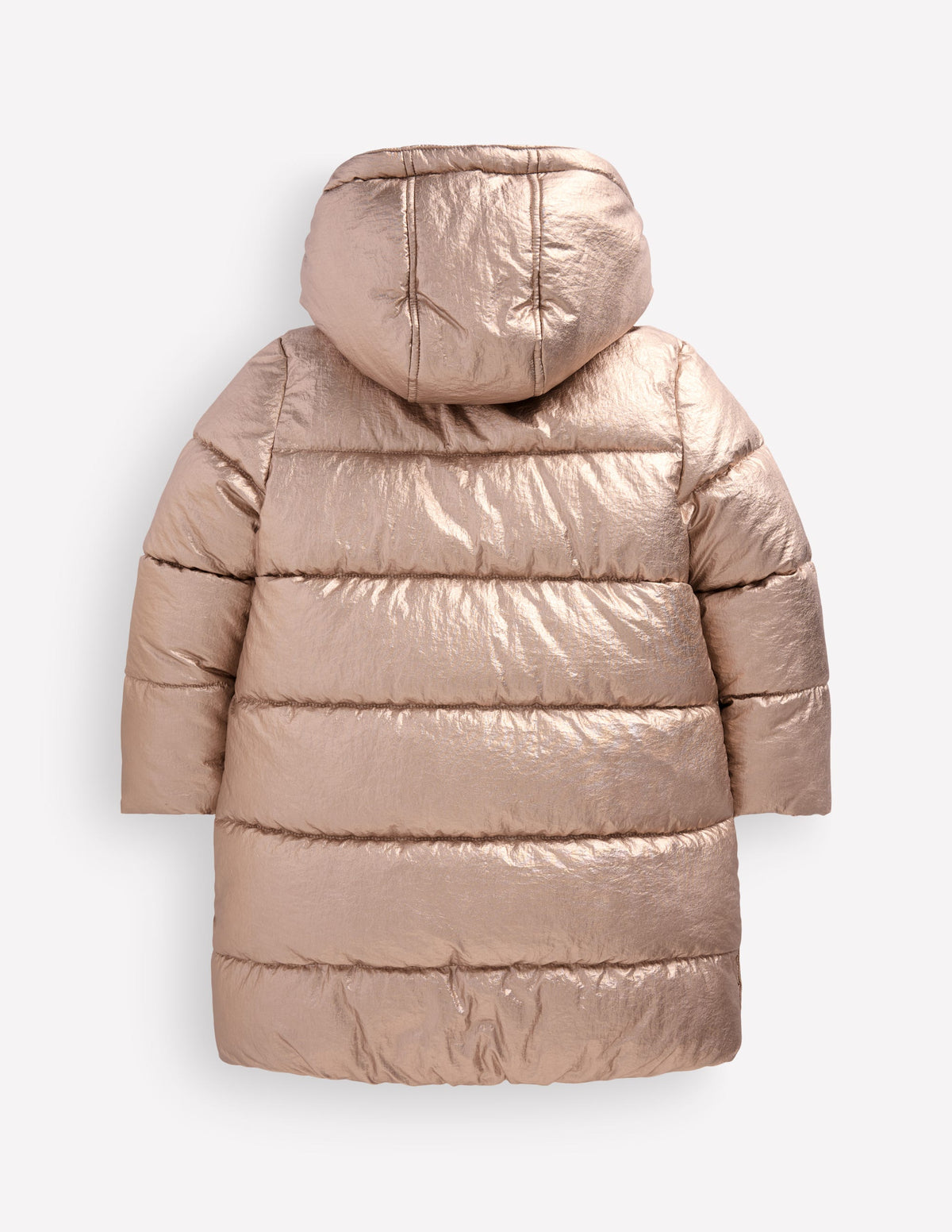 Longline Padded Coat-Gold Metallic-8
