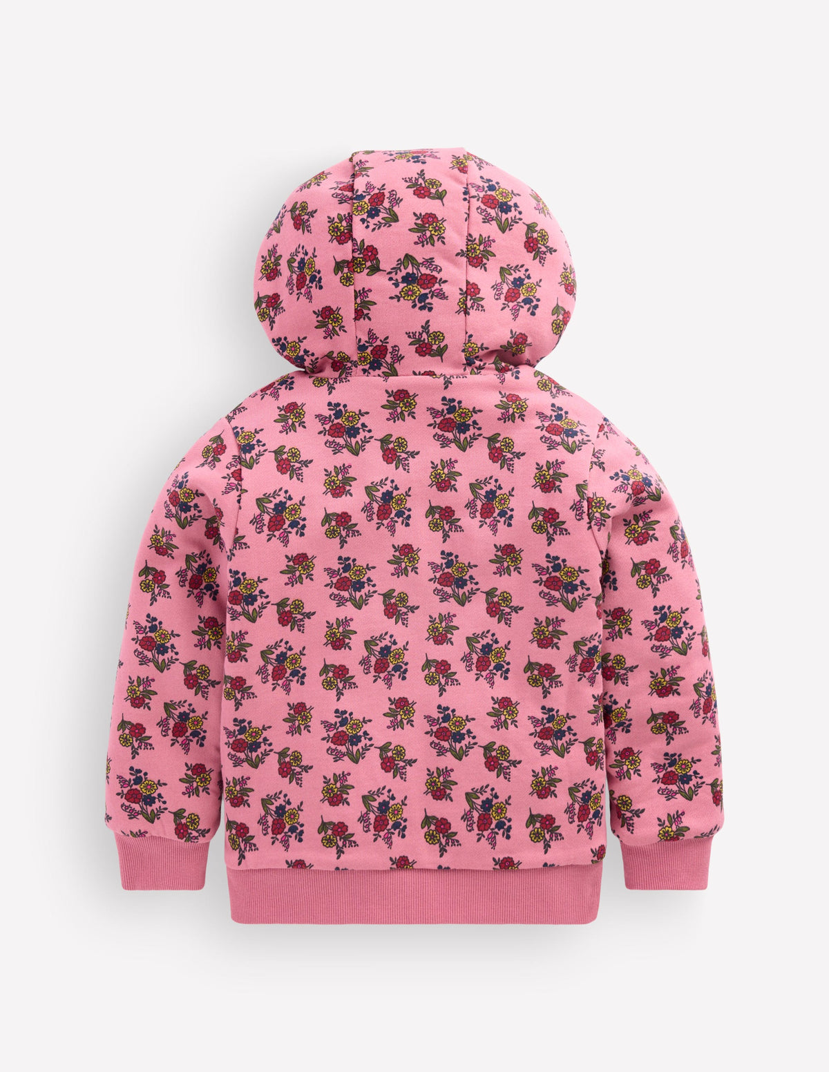 Reversible Borg Hoodie-Dusty Rose Sprouting Garden - Image 3