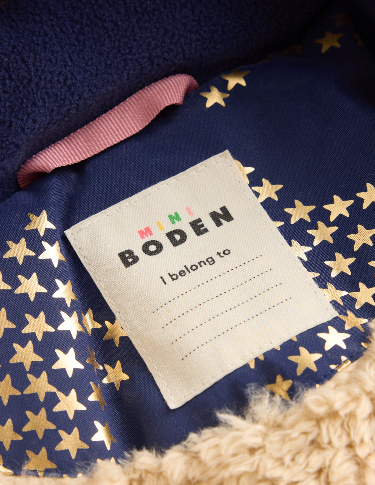 Joni Quilted Parka Coat-College Navy Foil Star - Image 4