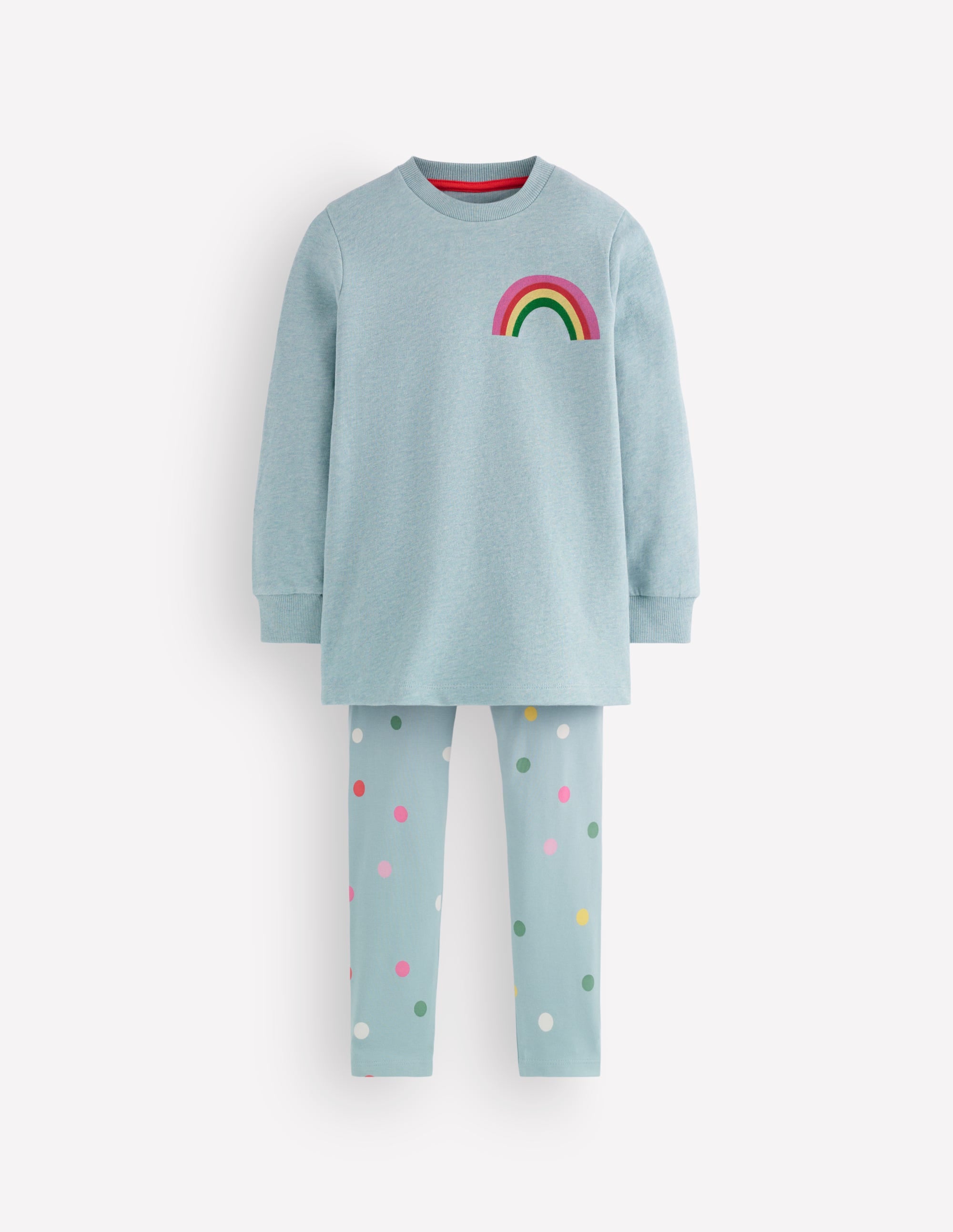 Fun Sweatshirt Tunic Set-Blue Rainbow - Image 1