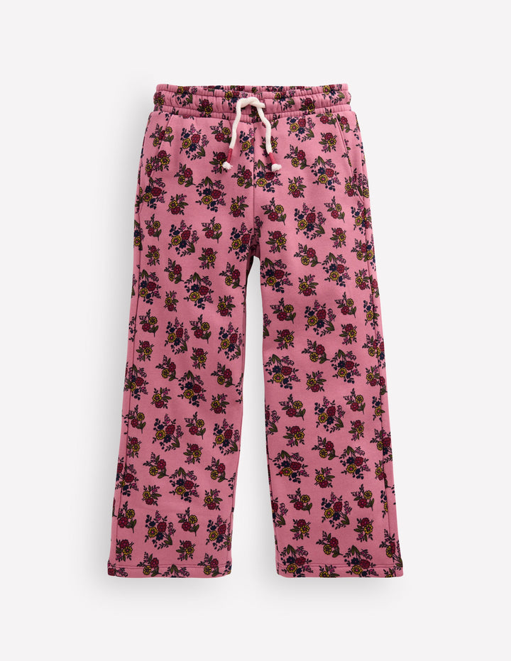 Wide Leg Printed Jogger-Vintage Rose Sprouting Garden