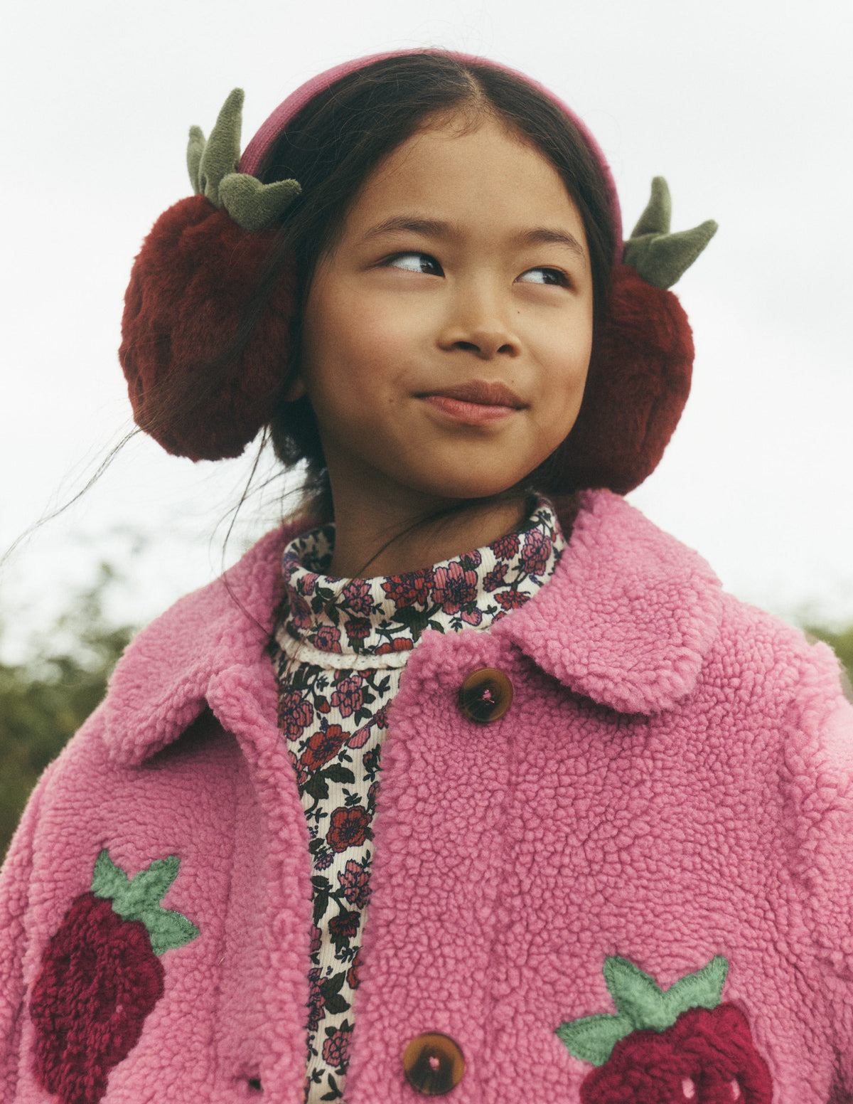 Borg Interest Jacket-Pink Raspberries - Image 5