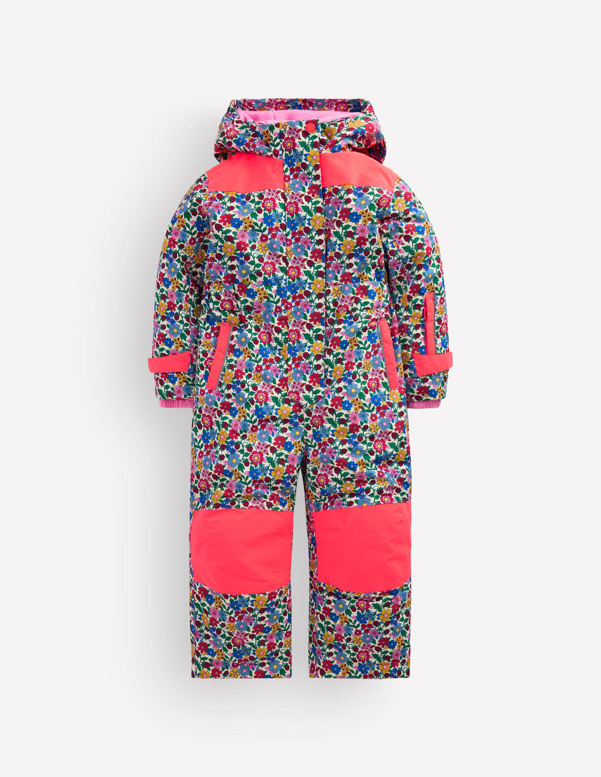 All-Weather Ski All-In-One-Neon Pink Ditsy Floral - Image 1