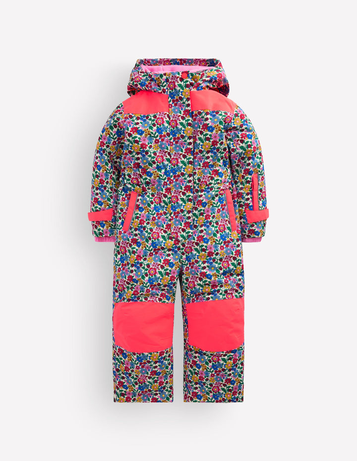 All-Weather Ski All-In-One-Neon Pink Ditsy Floral