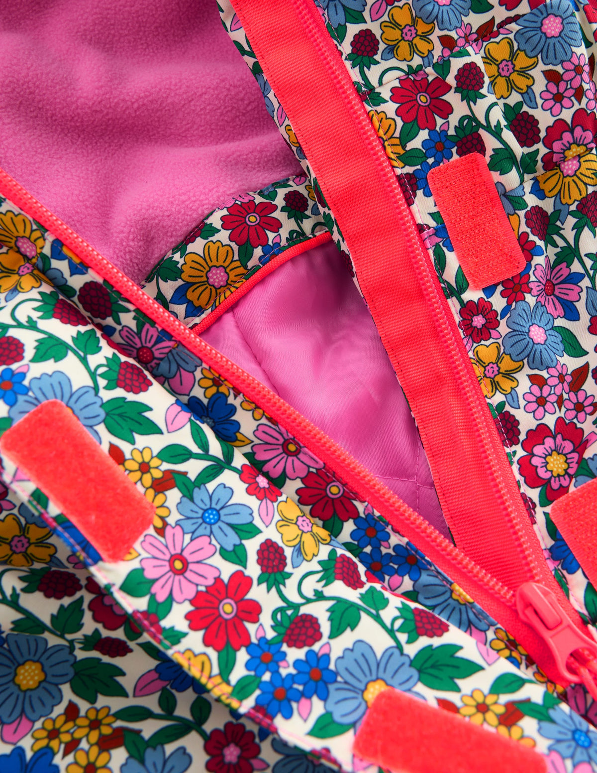 All-Weather Ski All-In-One-Neon Pink Ditsy Floral-5