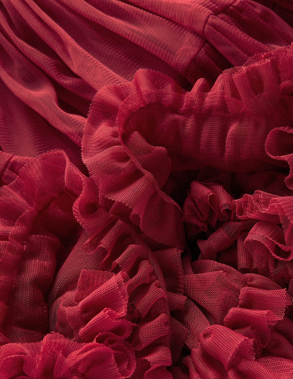 Velour Tulle Occasion Dress-Rhythmic Red-3