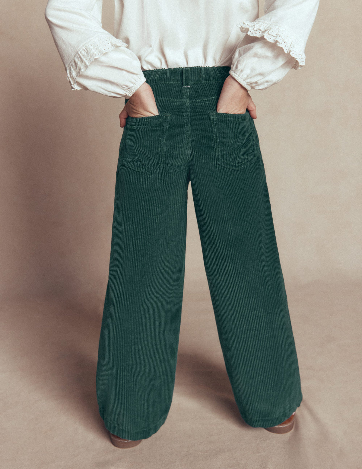Wide Leg Jean-Malachite Green Cord - Image 2