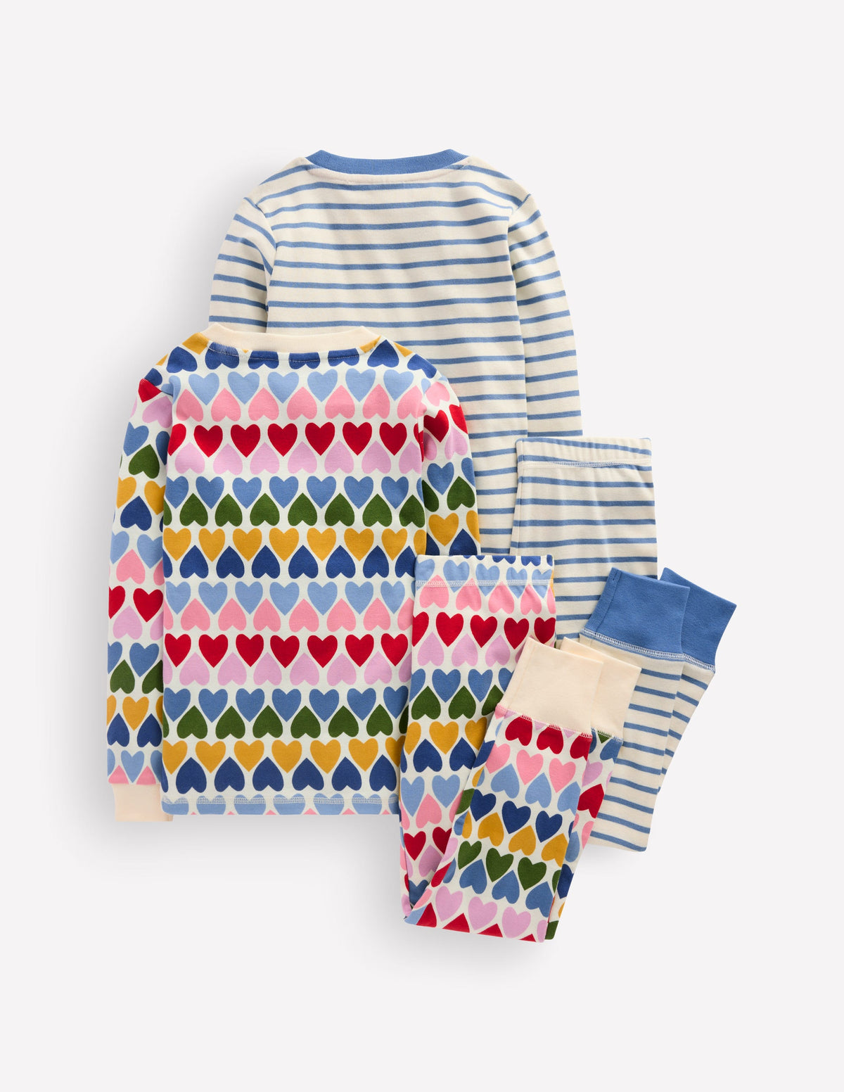 Twin Pack Snug Pyjamas-Multi Hearts-3
