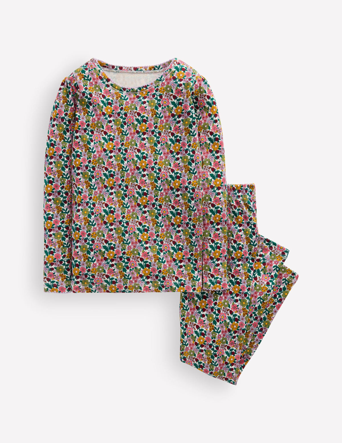 Snug Long John Pyjamas-Floral-1