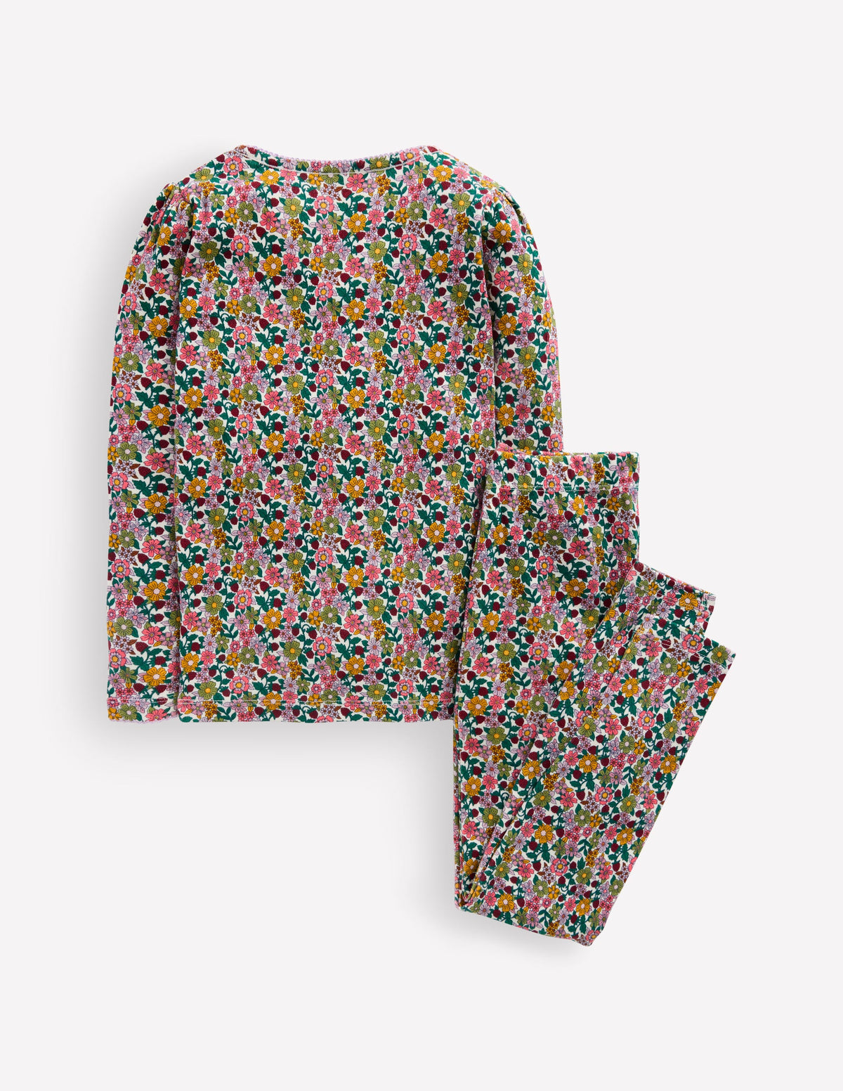 Snug Long John Pyjamas-Floral-2