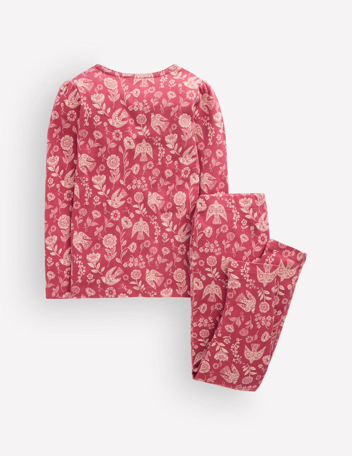 Snug Long John Pyjamas-Bird Floral - Image 3
