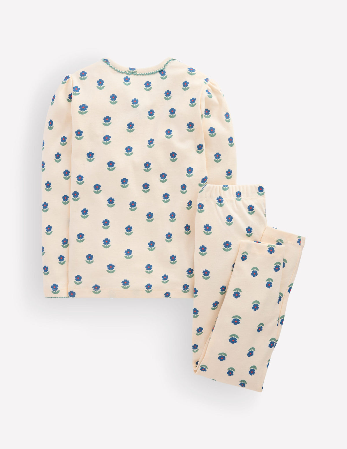 Snug Henley Pyjamas-Ivory Floral-2
