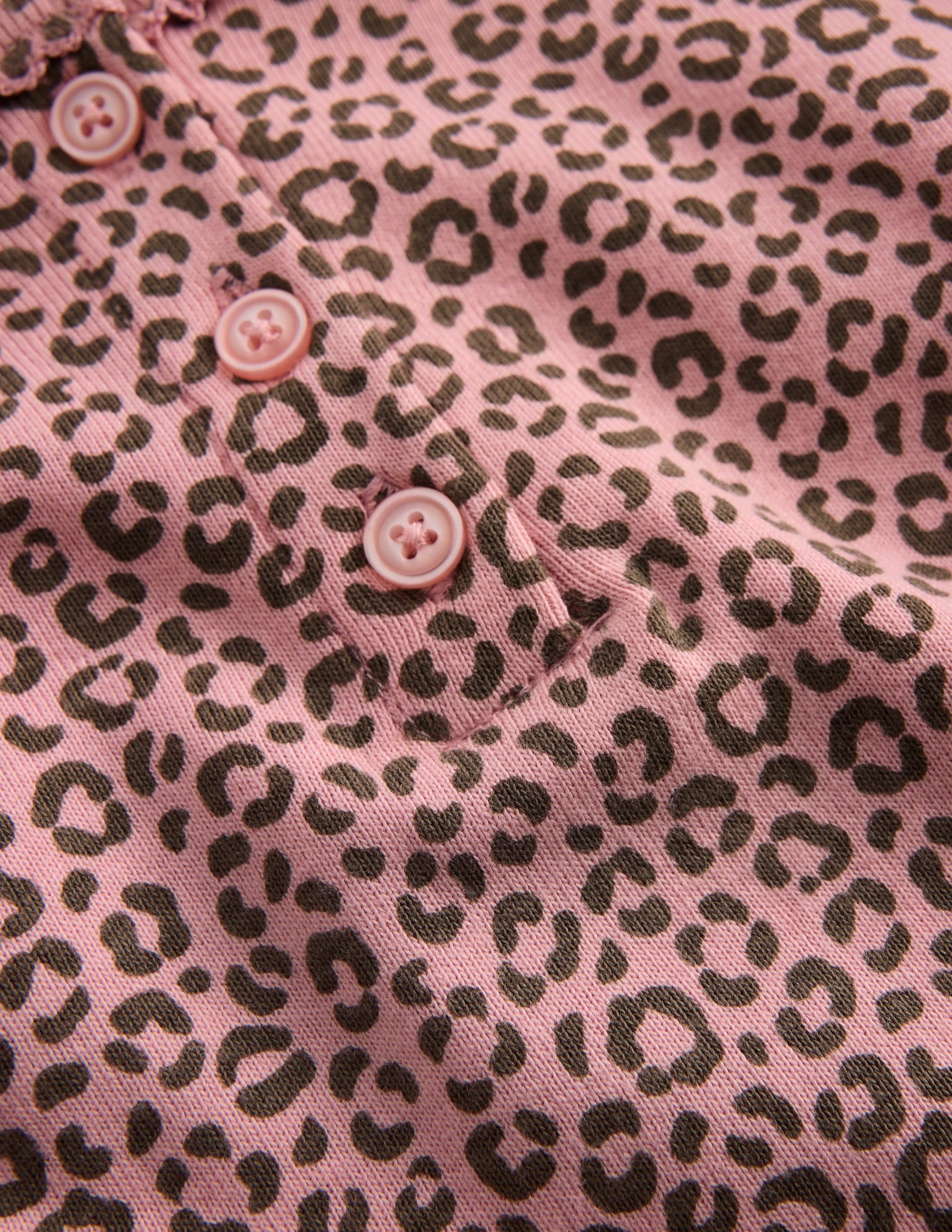 Snug Henley Pyjamas-Pink Leopard - Image 3