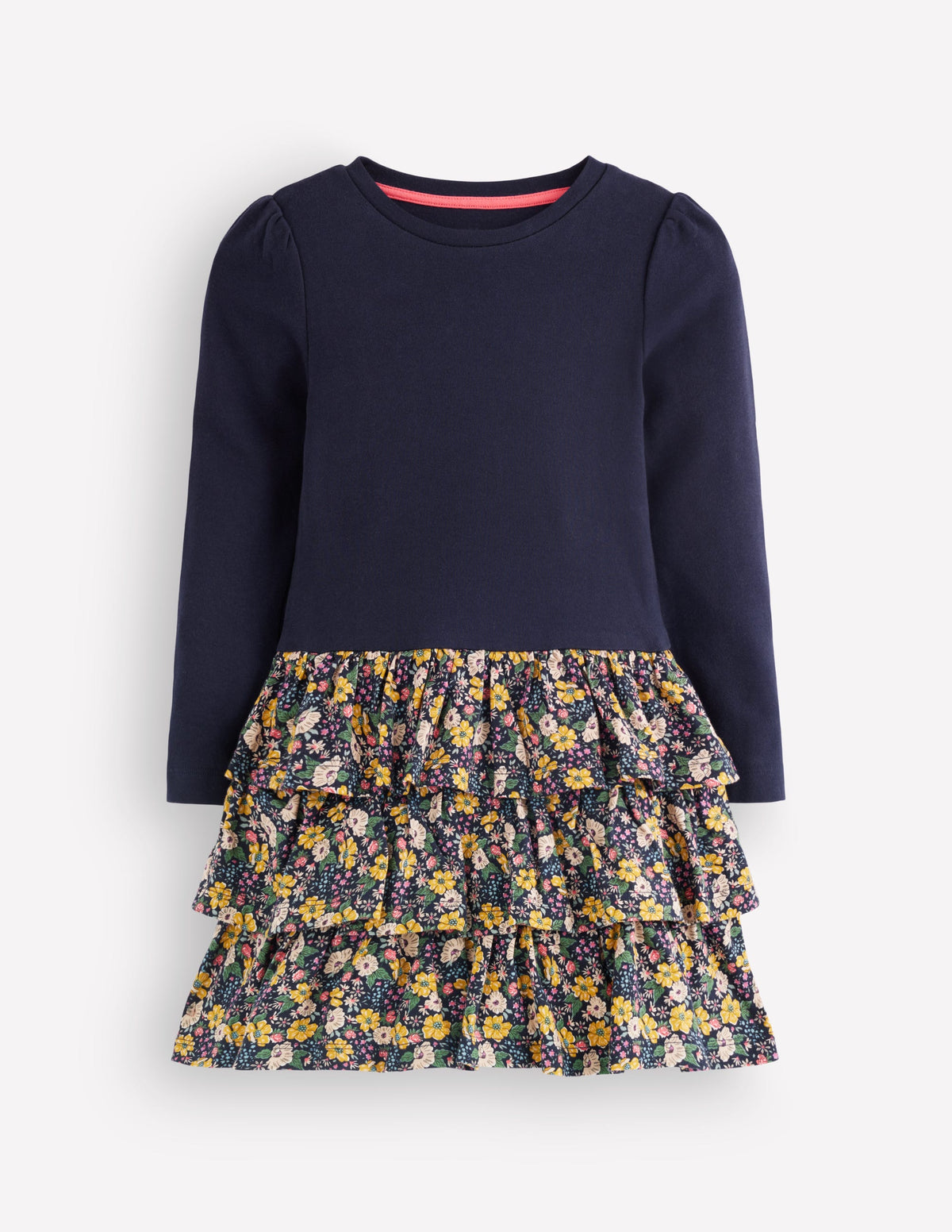 Cora Jersey RaRa Dress-Blue Floral - Image 1