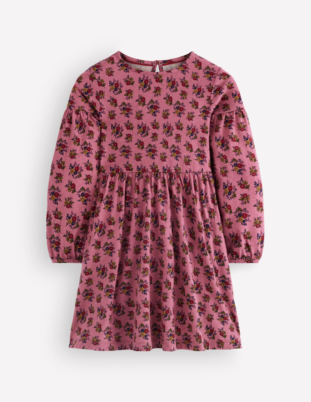 Madeline Blouson Sleeve Dress-Pink Floral-1